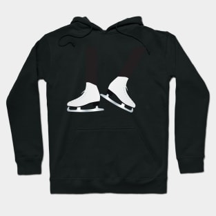 Black White ice skates, Figure skating gift Hoodie